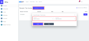 Billing -Receipt Tax Invoice